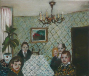 Besuch – 25 x 29 cm, oil on canvas, 2010