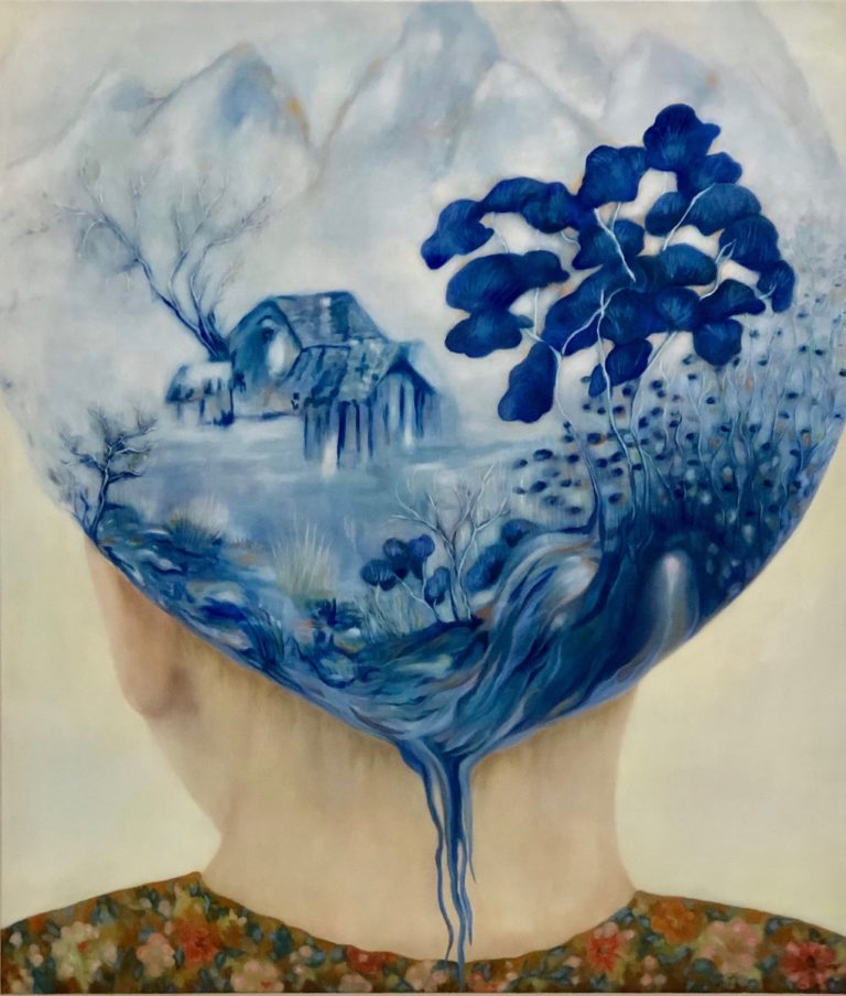 Azur, 140 x 120 cm, oil on canvas, 2020