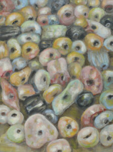 pearls – 18 x 14 cm, oil on cotton, 2021