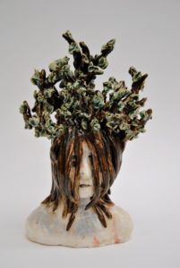 Baumkopf – 25 x 17 x 16 cm, glazed ceramic, 2017