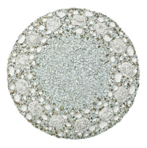 Deepmoon, glazed ceramic, porcelain shards, 300cm, 2024-2025